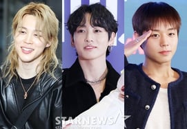 1位 ジミン、2位 ジョングク、3位 パク・ジフン