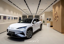 DT Networks opened the 34th BYD passenger vehicle showroom in the Byeolnae new town of Namyangju.