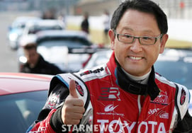 Toyota Motor President Akio Toyoda confesses he is undergoing treatment while congratulating the WRC-winning team
