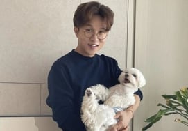 "离婚疑惑"李率上传到SNS上的朴成光宠物狗"光复"照片 [Star Issue]