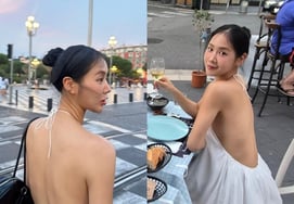 'Naked look' surprise: 'Backless outfit' at the level of wearing only a tablecloth
