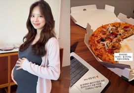 "临近分娩"金智英,认证暴饮暴食。吃3块披萨、5个鸡翅,"性感食品"