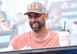 [Photo] Nipper beams with a big smile at Husey's home run show