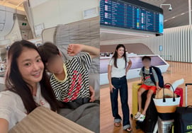 Lee Si-young heads to Canada with her son, starting a month-long stay: "Let's do our best" [Star Issue]