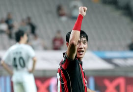 [Photo] 'Everyone saw it, right? My second goal,' celebrating Jeong Seung-won