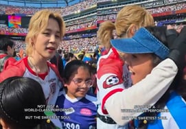 BTS Jimin Connects with Children After World Cup Halftime Show; Captivates the World as 'The Pied Piper'