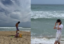 「バクチャ」ユン·スンア♥キム·ムヨル、家族旅行の近況..子育て中に輝いたフィジカル