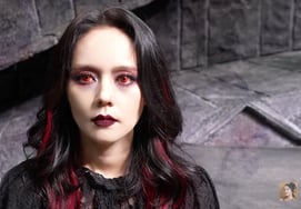 '45-Year-Old' Han Ga-in Takes on Bold Vampire Makeup, Even Wearing Red Lenses [Free Wife Han Ga-in]