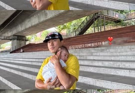 '徐志昇♥'李时言,紧紧抱着儿子分享育儿近况……“爸爸的怀抱更好”