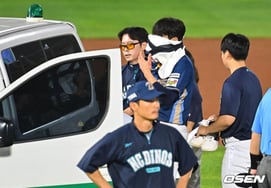 正解したレイエスも観客も驚いた··· '強打区の顔面直撃' NCのイム・ジミンが病院に緊急搬送