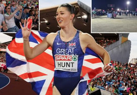'La reina del atletismo' Hunt, ¿rodeada por policías armados justo después de ganar tres títulos? La gran tragedia provocada por un pase falso: "La peor noche en la historia de los Campeonatos Europeos de Atletismo"