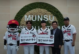 'ERA 1.20' Park Sung-woong and 'Batting Average 0.368' Park Moon-soon Selected as July Ulsan Whales MVP