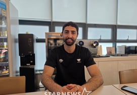 "Even though I may look calm now..." The 202cm Iranian national team player who joined Woori Card promises a completely different scene on the court: "I will make fans scream even louder" [Interview]
