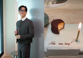 '真阿润♥'南宫珉，探访厨师孙宗元餐厅..甜点上有“祝贺得子”