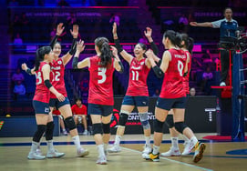 Yuk Seo-young 'ataca con 22 puntos': la selección femenina de voleibol de Corea logra una victoria por la vuelta 3-1 ante Hong Kong... se clasifica para los octavos de final del Campeonato Asiático tras terminar segunda en su grupo, detrás de Japón