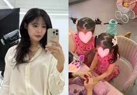 成宥利，双胞胎女儿育儿日常……5岁已做美甲 [Star Issue]