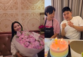 オ・ユナ、再婚後に迎えた子供20歳の誕生日..義理の両親と一緒に「孫のように」