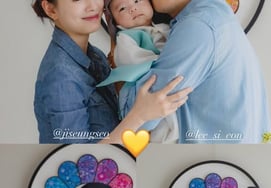 Lee Si-eon and Seo Ji-seung's Son, Already 100 Days Old.. Family Photo of the Three Released