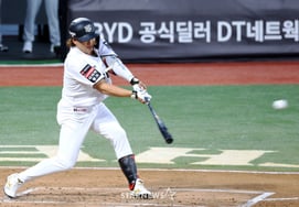 [Photo] 'Perfect timing! First RBI' Kim Sang-soo