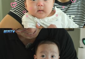 李万基,看到三胞胎孙子……早已是“完全面孔”,“活脱脱的新生儿”