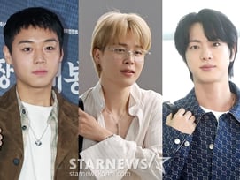 1위 박지훈, 2위 지민, 3위 진