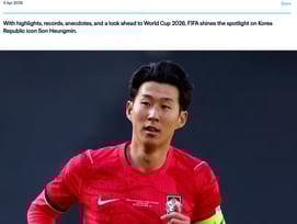 손흥민, FIFA 선정 '월드컵 슈퍼스타'... "마법 같은 순간 만들어낼 것"