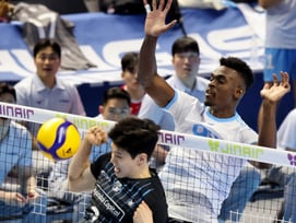 대한항공 외인 교체 오히려 '악수' 되나, 허수봉 "러셀 서브가 더 무서웠다" [천안 현장]