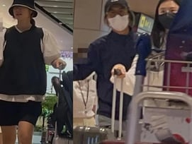 백발의 배용준♥박수진, 박신혜♥최태준과 싱가포르서 포착..자녀들과 동반 여행 [스타이슈]