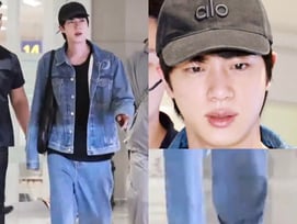 월드★ 금의환향 귀국길에 '기안장' 슬리퍼..BTS 진, 기안84에 '의리'로 혼쭐 냈다 [스타이슈]