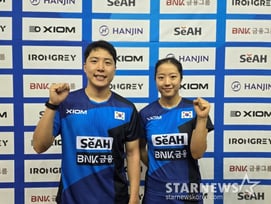 '이젠 中도 두렵지 않다' 만리장성 두 번 넘은 임종훈-신유빈 "AG 금메달 따고 세리머니 할게요" [진천 현장]