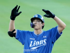 어느새 수위 타자 우뚝! '타율 0.361' 구자욱 "한 점 한 점 소중했다, 응원해주신 팬들께 감사"