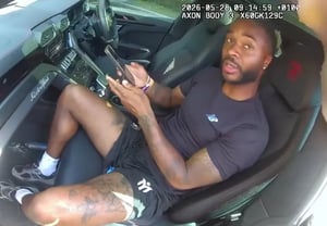 Shock: "Hid the gas canister as soon as police arrived" Sterling, driving under hallucinogenic effects and causing a highway accident, smashes his £400,000 Lamborghini... 'Laughing gas' inhalation puts him at risk of imprisonment