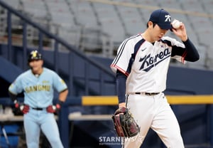 [一度にすっかり] 勢いに乗る尚武に「1イニング4被安打2失点で揺らぐ」野球代表チームのオ・ウォンソク