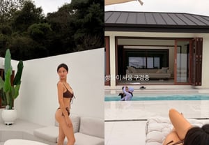 'Twin Mom' Han Geu-ru in a 47kg Bikini Fit..Dizzy Apple Hips Seen [Star Issue]