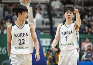 South Korea advances to the basketball finals! Lee Woo-seok dominated the first half, followed by 'Lee Hyun-jung is crazy' in the second... Iran defeated, one step closer to gold after 12 years
