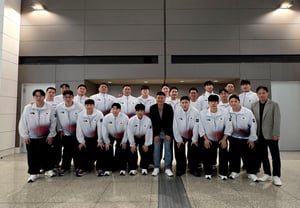 Over the Middle Eastern sandstorm! 'Kuwait, Iran, Bahrain, Kazakhstan in Group B competition' Korean men's handball national team heads to Japan for final battle toward AG gold medal