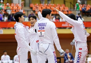 Dos medallas de oro coreanas en la AG: ambas en pentatlón moderno. ¡El equipo masculino de equipos con Jun Woong-tae, Seo Chang-wan y Lee Jong-hyun logra la doble corona [AG Aichi-Nagoya]