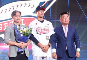 [Photo] Kim Ji-woo in a Doosan uniform, selected 2nd overall in the 1st round