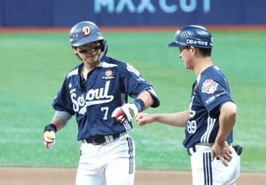 [Foto] Park Chan-ho con 'jonrón de 2 carreras impulsadas en la parte alta del octavo inning'