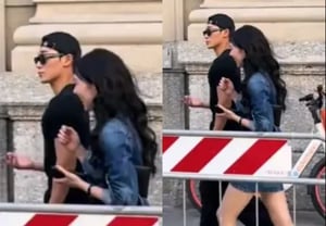 ATEEZ's San, Surprise Romance Rumors in Milan? Who Is the Woman in the Denim Jacket? [Star Issue]