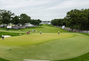 'OB ball kicked into the green' by unsportsmanlike spectator triggers unprecedented incident and outburst of boos at Presidents Cup