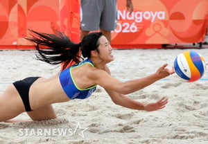 [Foto] «¡Ah... qué lástima!» La voleibolista de playa Shin Ji-eun