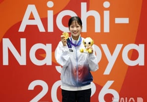'Vàng nước mắt với chấn thương' - Vận động viên poomsae Jeong Ha-eun: "Nếu cơ thể cho phép, tôi muốn lại giành vàng AG" [AG Aichi Nagoya]