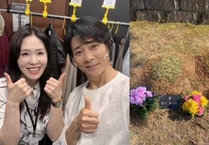 'チェ・スジョン♥' ハ・ヒラ、義母の葬儀後の近況..義父の墓地を訪ねて花束を