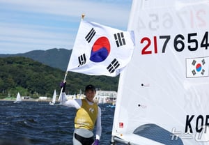 «Emoción tras ocho años»: Ha Jimin recupera el trono en la clase dingui de vela... Cuarta medalla de oro consecutiva en los Juegos [Aichi Nagoya AG]