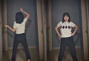 瘦身成功的《我独自生活》第33期贤淑,在客厅跳起扭胯舞……“身着职业装返场”