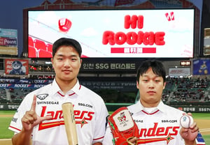 "Pasamos a la entrevista con el veterano Jo Byung-hyun" La dupla de novatos de las rondas 1 y 2 de SSG, Lee Yun-seong y Gwak Do-hyeon: comienza el tiempo de la demostración [Desde Incheon]