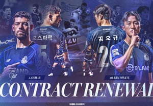[Oficial] Captaron a los dos "leyendas vivientes"... Seúl E-Land renueva con Osmar y Kim Oh-gyu