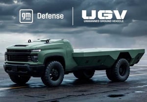 El Chevrolet Silverado se transforma en un vehículo terrestre no tripulado… Concepto UGV de GM Defense