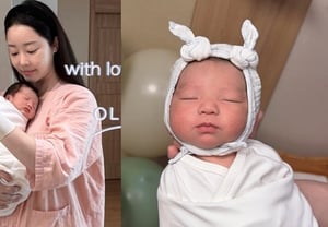 'ビジネスマン♥' コウリ、出産1週間で息子の顔を公開「パパにとても似ている」